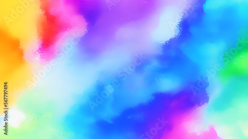 カラフルな水彩の絵の具のテクスチャ　壁紙Colorful watercolor paint texture wallpaper