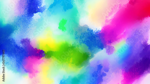 カラフルな水彩の絵の具のテクスチャ　壁紙Colorful watercolor paint texture wallpaper