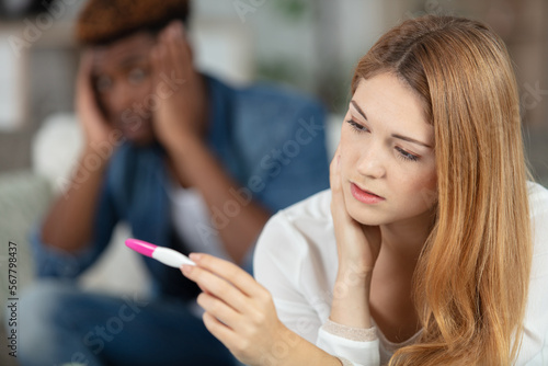 couple not talking after a dispute about pregnancy