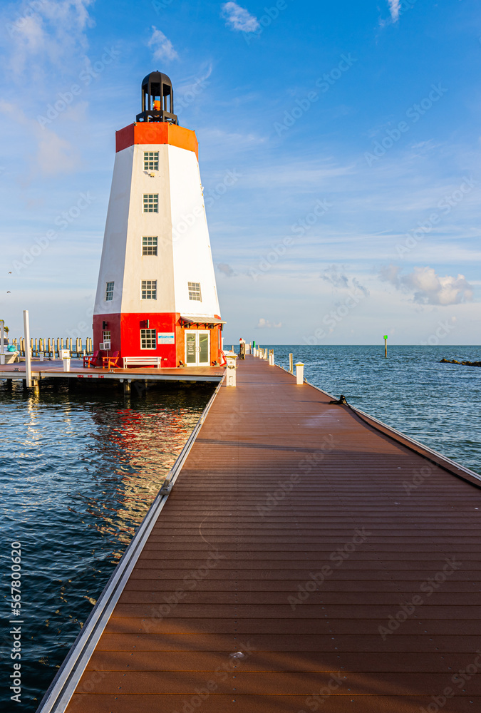 Lighthouse at Marina, Marathon,  Florida, USA