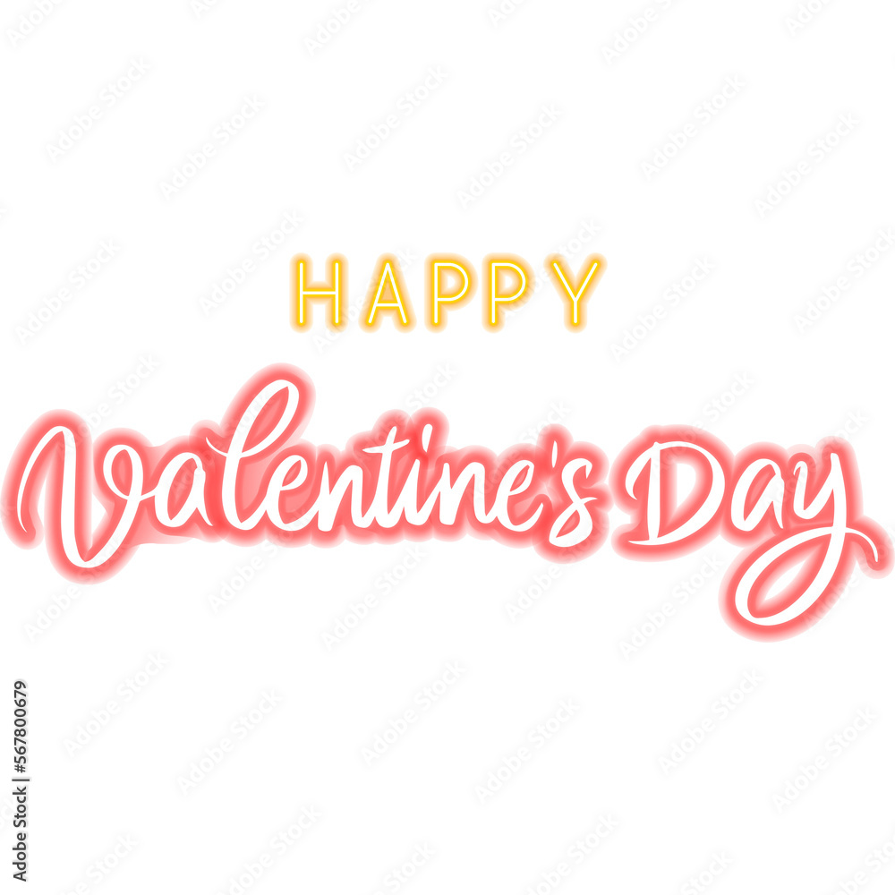 Happy Valentine Day Neon Text. Vector Illustration of Typography Love Holiday Phrase. Glowing Led Lamp. Happy Valentine Day Neon Text. Vector Illustration of Typography Love Holiday Phrase. Glowing Led Lamp.