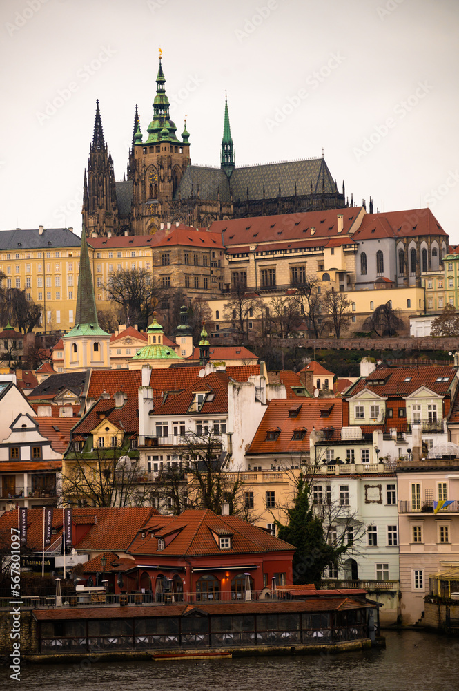 View of Prague Castle (Prazsky hrad) with St. Vitus Cathedral
