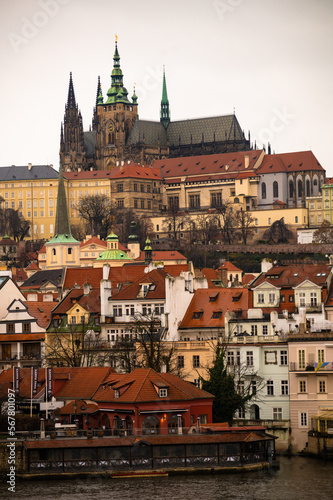 View of Prague Castle (Prazsky hrad) with St. Vitus Cathedral 