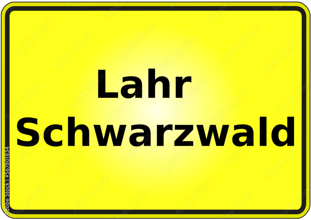 Stadteingangsschild Deutschland Stadt Lahr - Schwarzwald Stadteingangsschild Deutschland Stadt Lahr - Schwarzwald