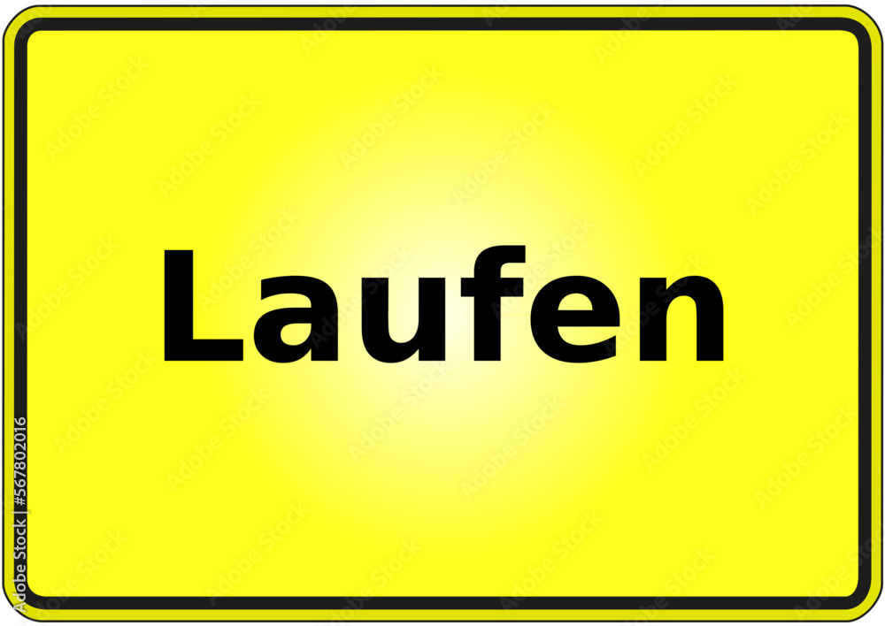 Stadteingangsschild Deutschland Stadt Laufen Stadteingangsschild Deutschland Stadt Laufen