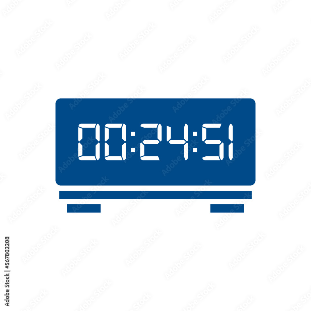 LED digital clock number isolated. Electronic figures for counter or calculator mockup interface design. LED digital clock number isolated. Electronic figures for counter or calculator mockup interface design.
