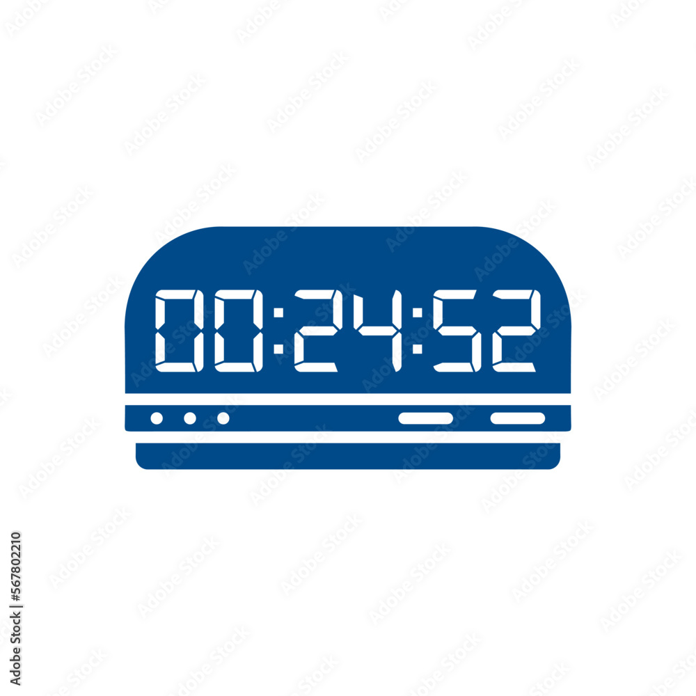 LED digital clock number isolated. Electronic figures for counter or calculator mockup interface design. LED digital clock number isolated. Electronic figures for counter or calculator mockup interface design.