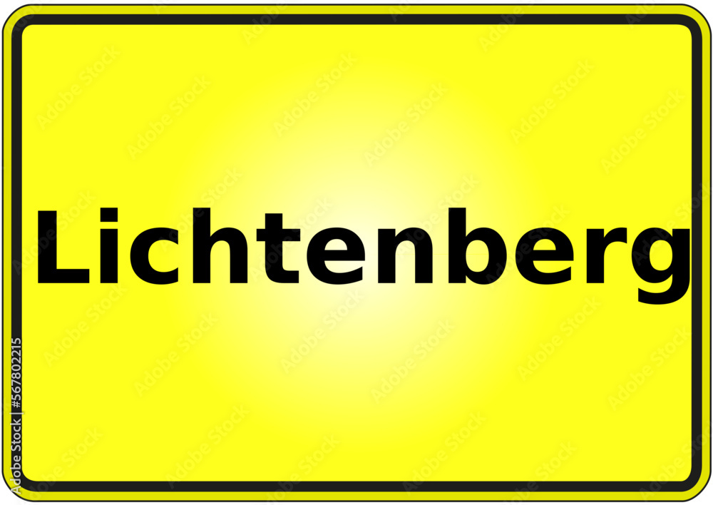 Stadteingangsschild Deutschland Stadt Lichtenberg Stadteingangsschild Deutschland Stadt Lichtenberg