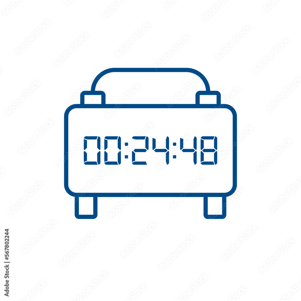 LED digital clock number isolated. Electronic figures for counter or calculator mockup interface design. LED digital clock number isolated. Electronic figures for counter or calculator mockup interface design.