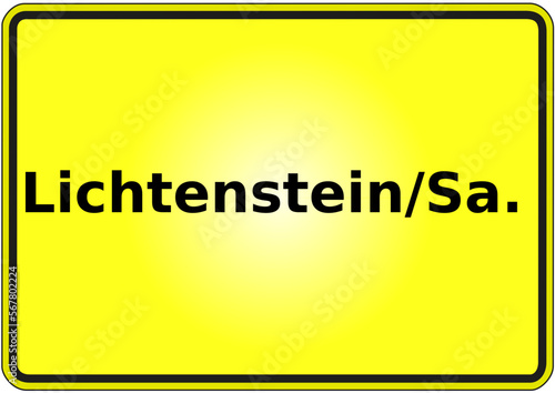 Stadteingangsschild Deutschland Stadt Lichtenstein - Sa.