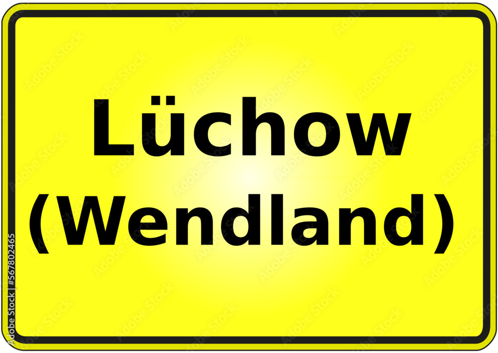 Stadteingangsschild Deutschland Stadt Lüchow (Wendland)