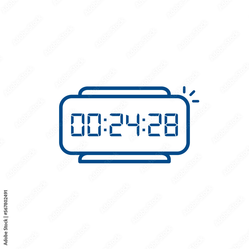 LED digital clock number isolated. Electronic figures for counter or calculator mockup interface design. LED digital clock number isolated. Electronic figures for counter or calculator mockup interface design.