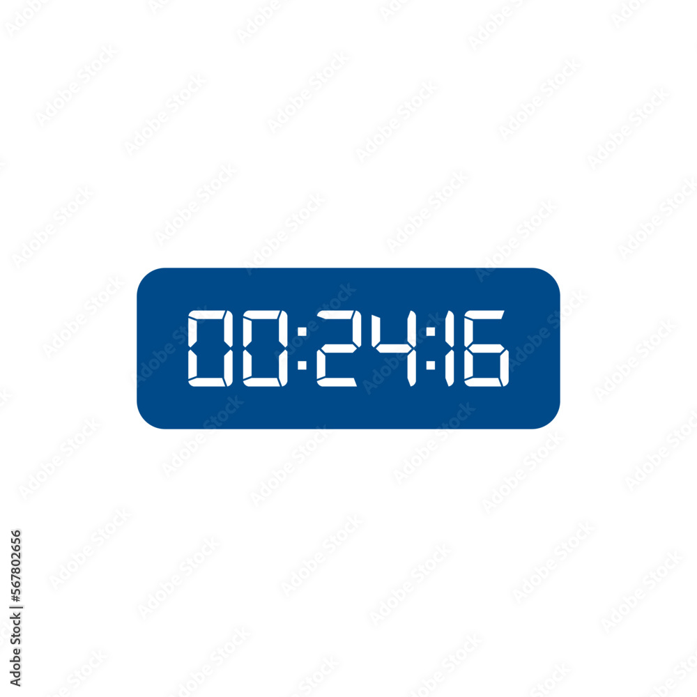 LED digital clock number isolated. Electronic figures for counter or calculator mockup interface design. LED digital clock number isolated. Electronic figures for counter or calculator mockup interface design.
