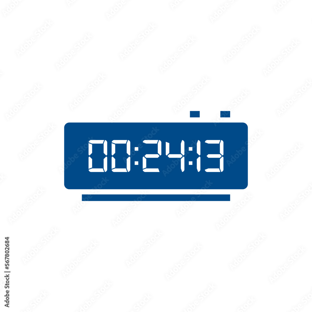 LED digital clock number isolated. Electronic figures for counter or calculator mockup interface design. LED digital clock number isolated. Electronic figures for counter or calculator mockup interface design.