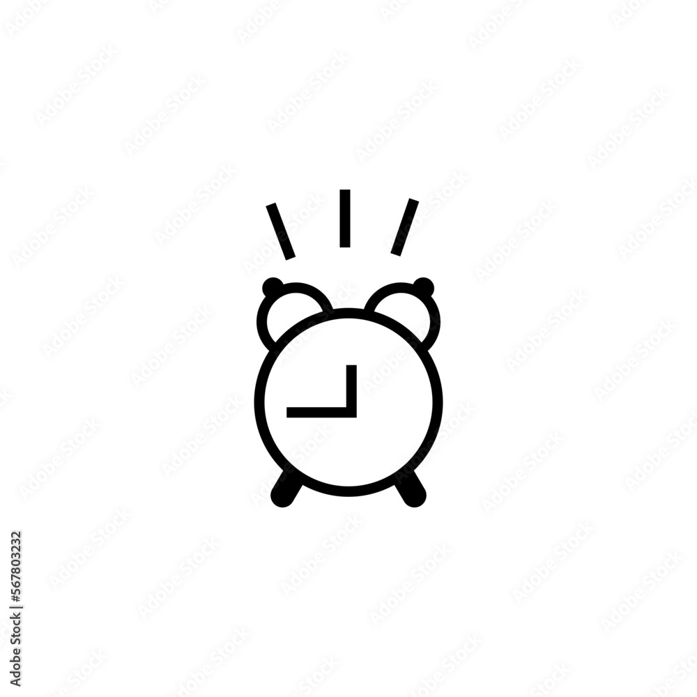 Fototapeta premium alarm clock icon on white background
