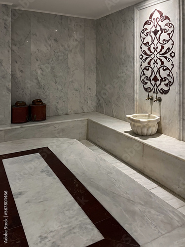Turkish hammam bath interior