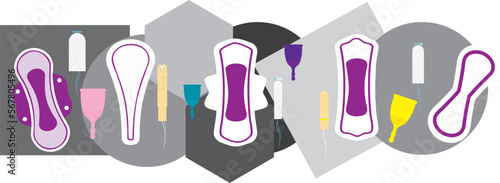 Feminine hygiene products, pads, tampons, menstrual cup, reusable use