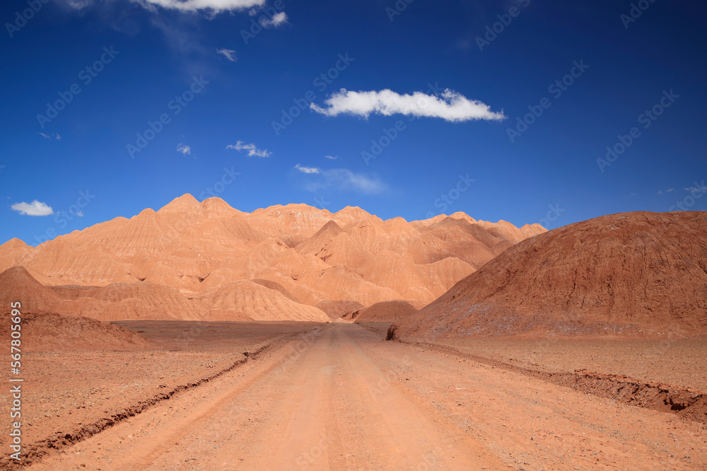 The clay formations of the Labyrinth desert in the Puna of Argentina