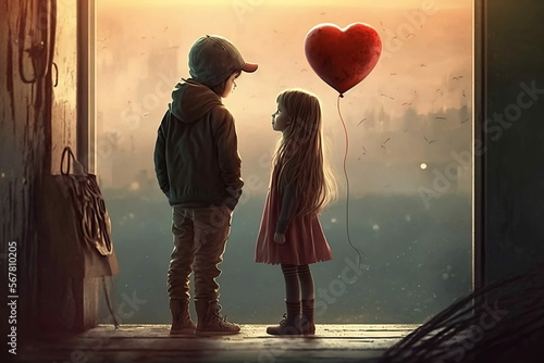 Love and Innocence. Generative AI.