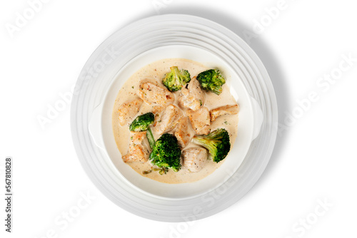 Lamb and sweet potato peanut stew served with white rice. Caribbean and West African dish