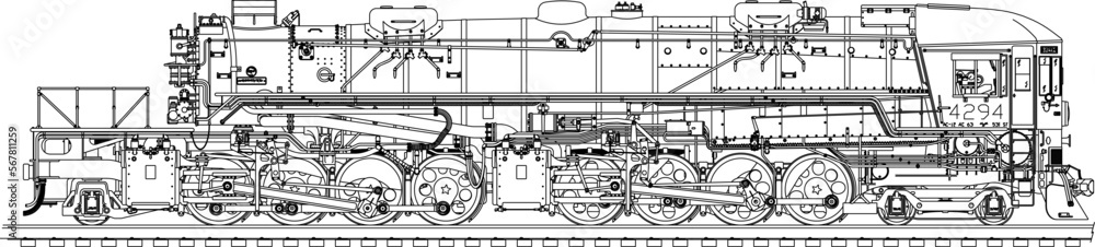 Train detailed illustration vector sketch