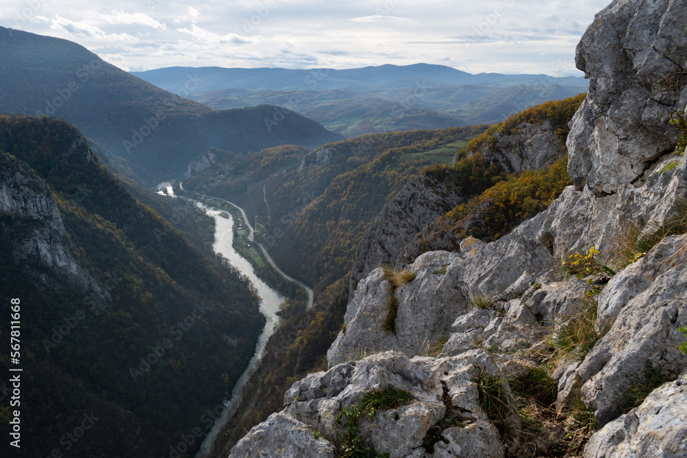 Vrbas river canyon near Banja Luka known as Tijesno canyon, Bosnia and Herzegovina