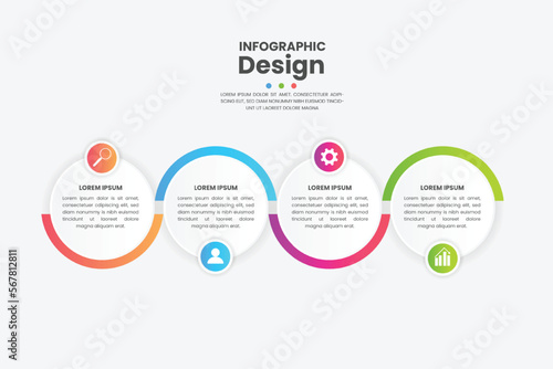 Vector infographic elements with 4 steps	