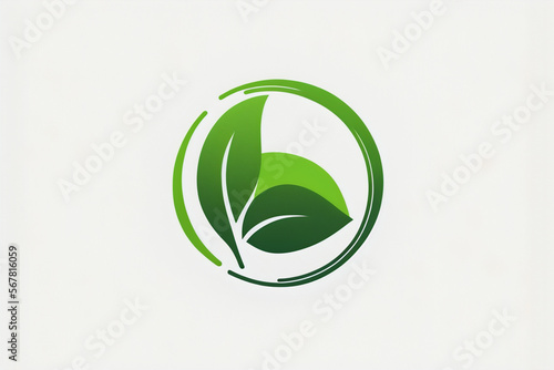 Minimalist logo for green energy, green home