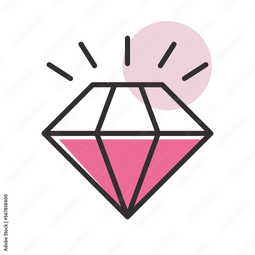 Brilliant, diamond vector isolated icon Brilliant, diamond vector isolated icon