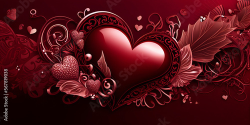 Valentine s Day themed background illustration