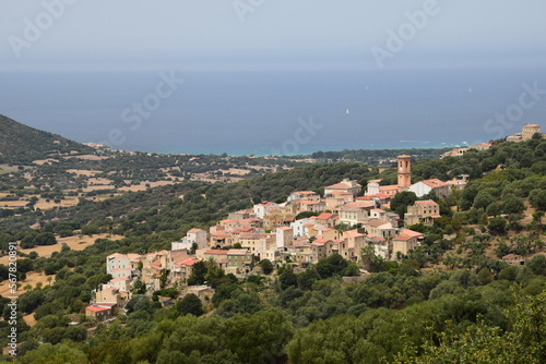 Fototapeta Naklejka Na Ścianę i Meble -  Aregno (Dorf auf Korsika)