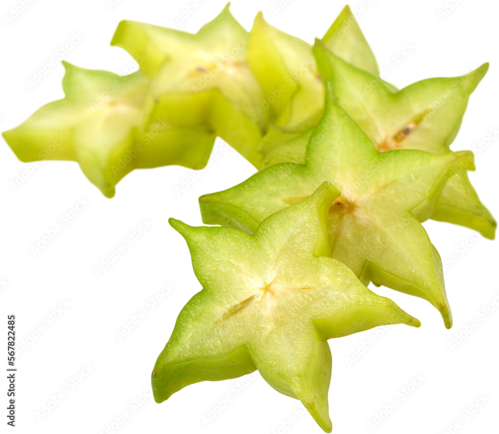 Fototapeta premium Slices of starfruit