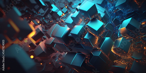 Abstract AI Background Wallpaper. Networking, Training. Created by generative AI