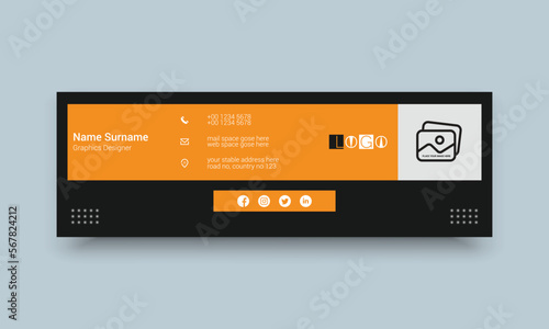 email signature personal or company and social media template