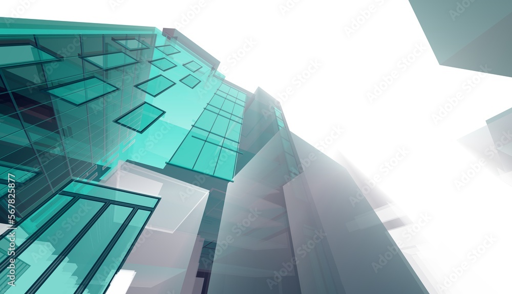 Obraz premium Architecture building 3d illustration