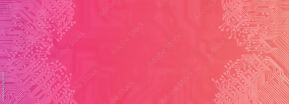 Circuit board texture future metaverse tech orange pink gradient digital web horizontal banner design template blank with place for text Circuit board texture future metaverse tech orange pink gradient digital web horizontal banner design template blank with place for text