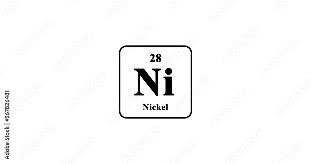 Nickel icon animation. 28 Ni Nickel Nickel icon animation. 28 Ni Nickel