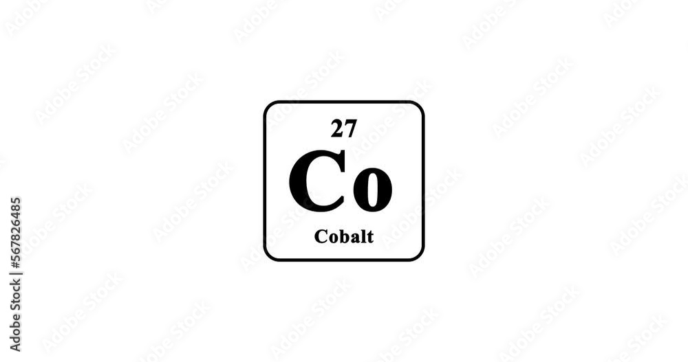 Cobalt icon animation. 27 Co Cobalt Cobalt icon animation. 27 Co Cobalt
