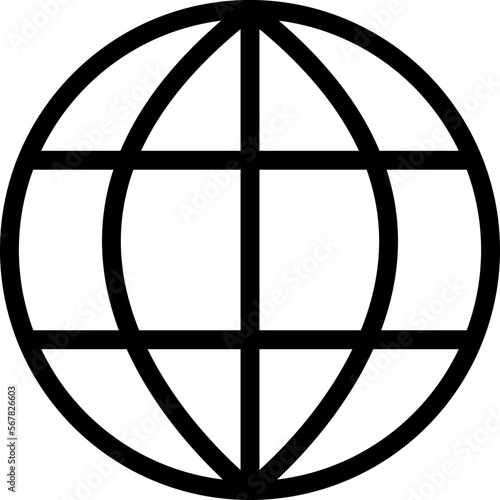 World or Worldwide Global Net or Network Symbol Icon. Vector Image.
