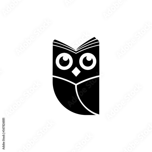 owl and book ,logo designs, vectors, illustrations, icons, silhouettes, line art,