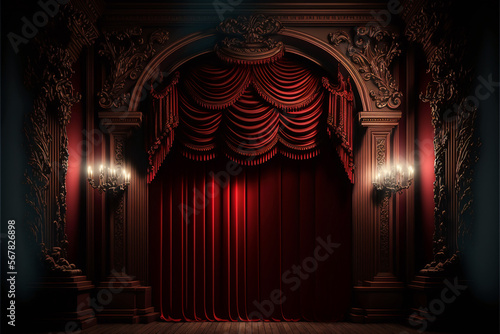 Teatro palcoscenico. Ai Generated photo