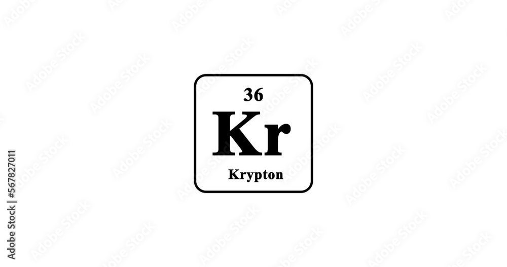 Krypton icon animation. 36 Kr Krypton Krypton icon animation. 36 Kr Krypton