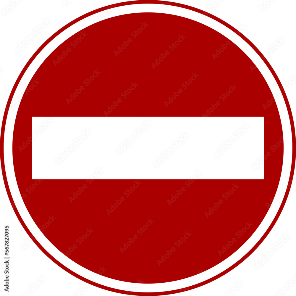 No Service Closed or Do Not Enter Sign Icon. Vector Image. No Service Closed or Do Not Enter Sign Icon. Vector Image.