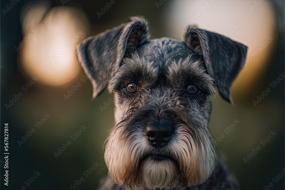 Miniature schnauzer dog