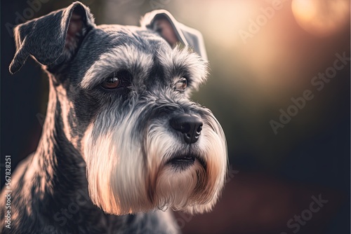 Miniature schnauzer dog portrait