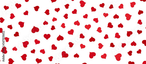 фотографія Ilustration of red realistics hearts whit 3D effect