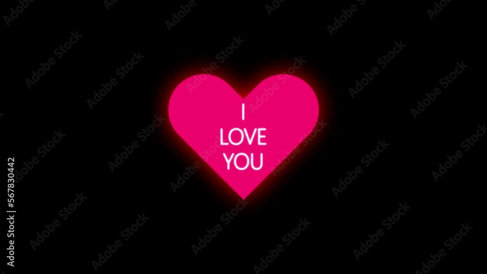 Pink heart with a glow with the inscription I love you. Animated inscription on the heart transparent background motion design. heart is beating. Romantic background. Love wedding valentine's day date Pink heart with a glow with the inscription I love you. Animated inscription on the heart transparent background motion design. heart is beating. Romantic background. Love wedding valentine's day date