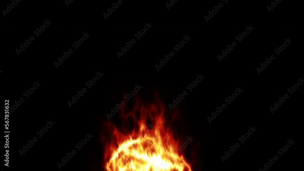 Fire flames on a black background, bright fire Fire flames on a black background, bright fire