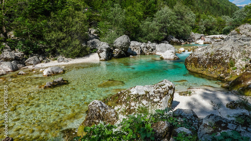 Große Soca im Triglav Nationalpark in Slowenien