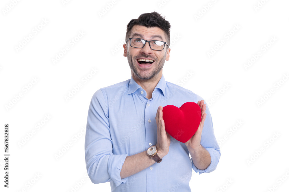 dreamy man with love valentine heart in studio. man with love valentine heart on background. dreamy man with love valentine heart in studio. man with love valentine heart on background.